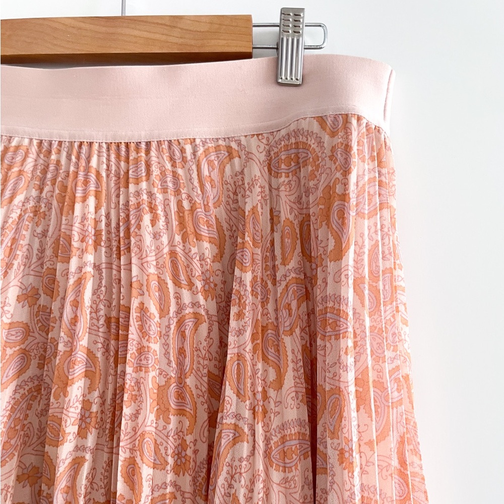 Aritzia Peach Paisley Twirl Skirt - Picture 8 of 14
